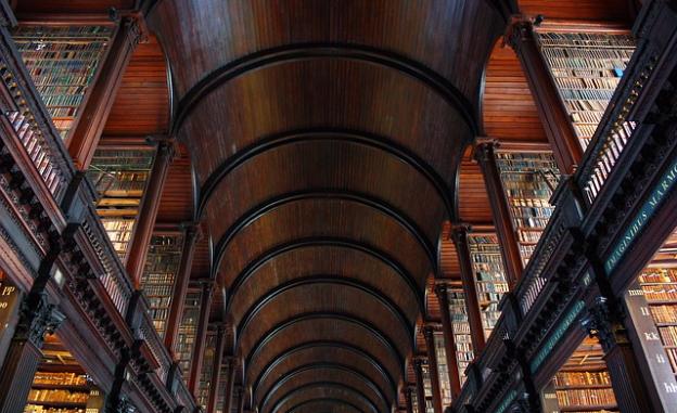 The Long Room of the old Library in Dublin